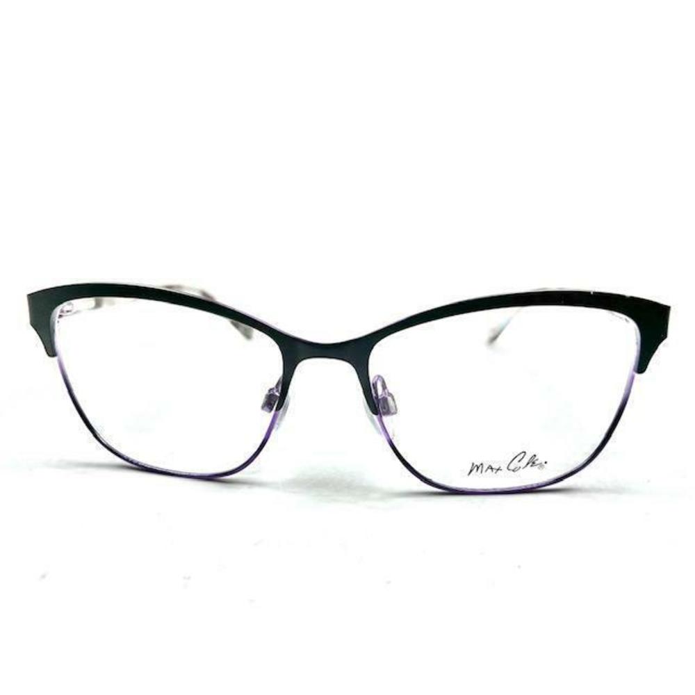 New Max Cole MC-1513 Col.90 Black & Purple Eyeglasses 53/16/135